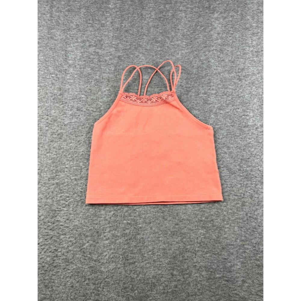 Aeropostale Seriously Soft Women's Size XS Coral Pink Seamless Cropped Tank Top